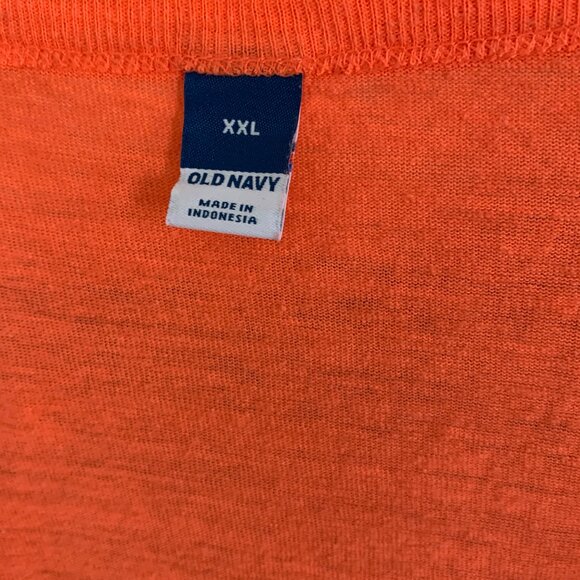 Old Navy EveryWear Linen Blend Tank Top Sleeveless Scoop Neck Orange Size XXL - Picture 3 of 5